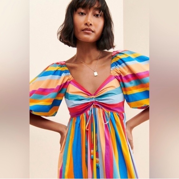 Colorful Striped Maxi Dress - Picture 2 of 5